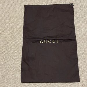 Brown Gucci Shoe Dust Bag